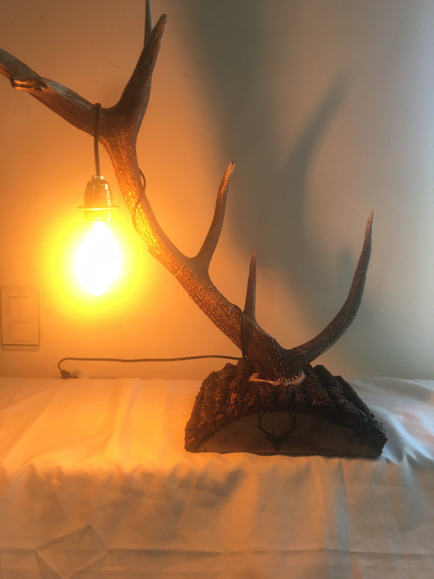 Lampe bois de cerf