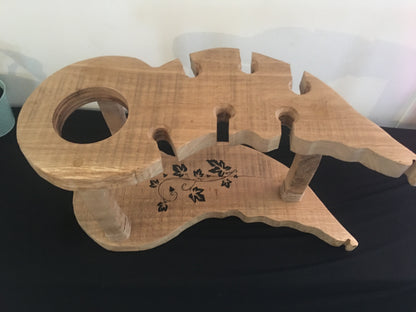 Support-bouteille et verres
