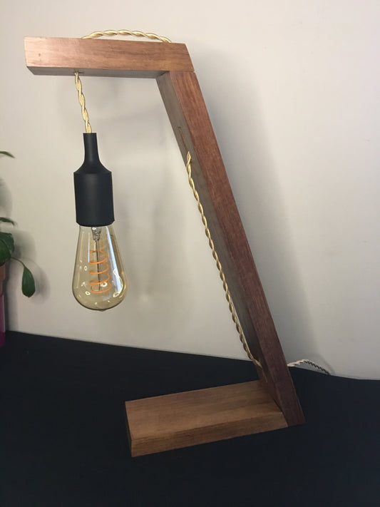 Lampe en bois de rose